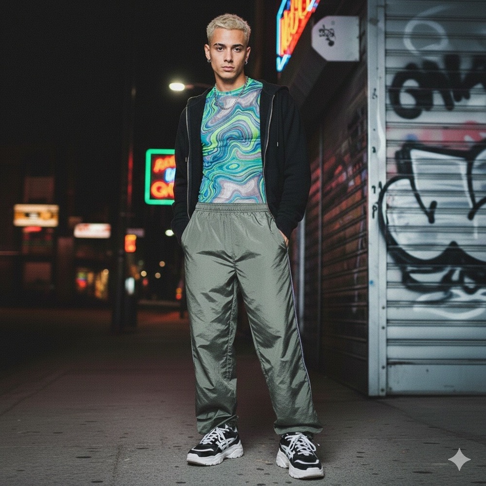 Vintage GAP Mens Track Pants Size XS Y2K Cyber Retro Gorp‎ Tech 2000s Streetwear